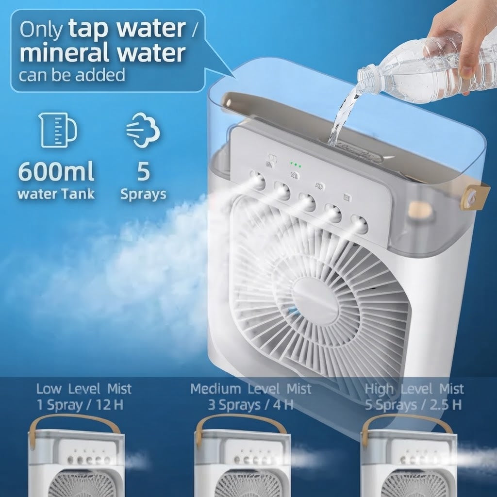 GullPlaza.pk Ice Water Mini Air Cooler Fan