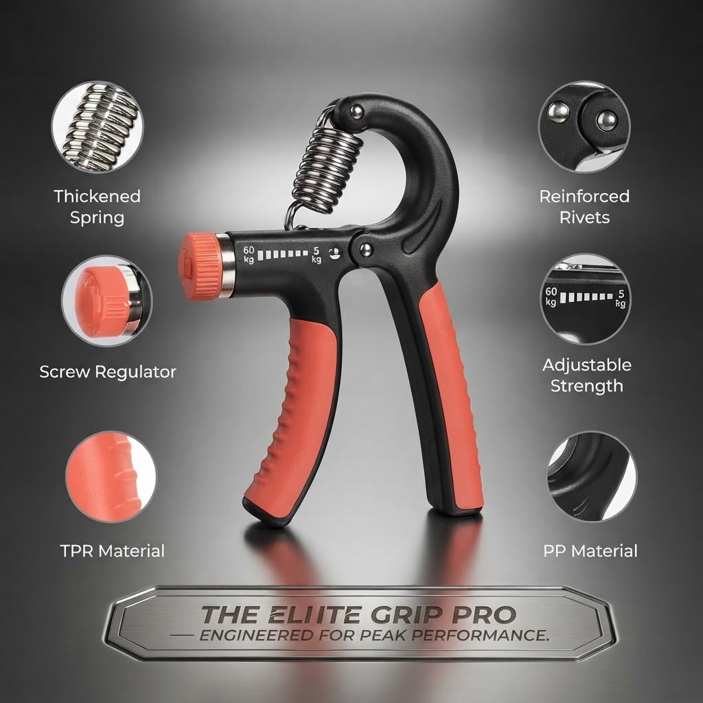 Adjustable Hand Grip Strengthener with Counter