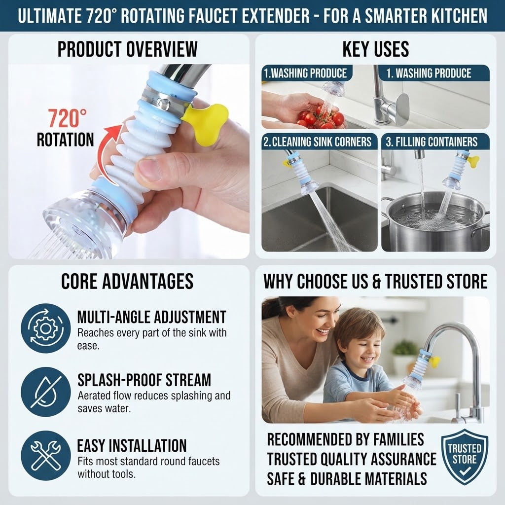 Gullplaza.pk 360° Rotating Kitchen Faucet Water Filter Sprayer