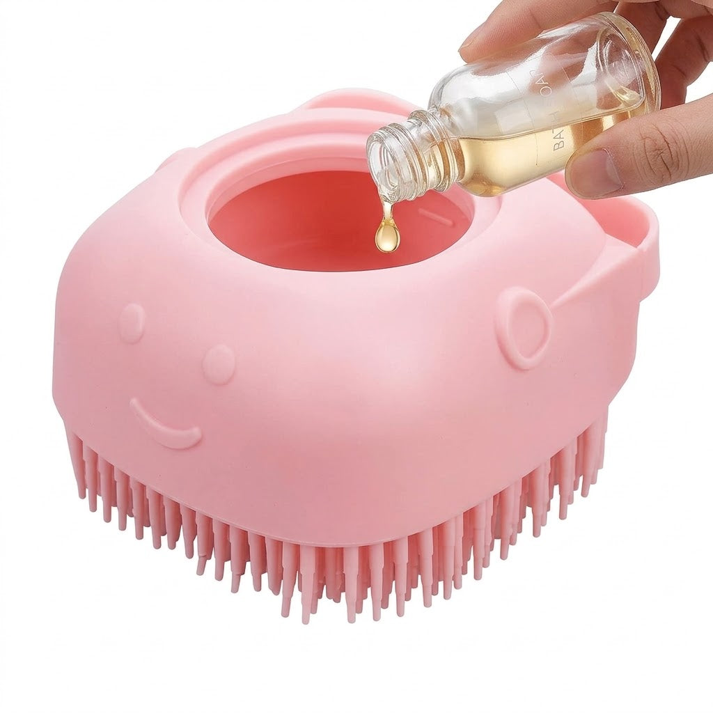 2-in-1 Pet Grooming Shampoo Brush