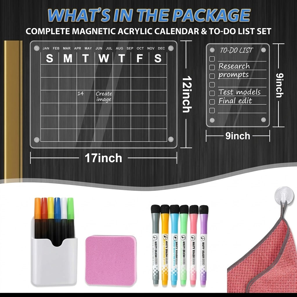 Acrylic Calendar for Fridge