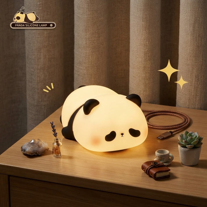 Soft Silicone Panda Night Lamp with LED Light
