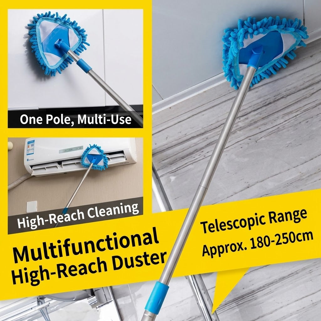 180° Rotatable Triangle Mop with Telescopic Handle