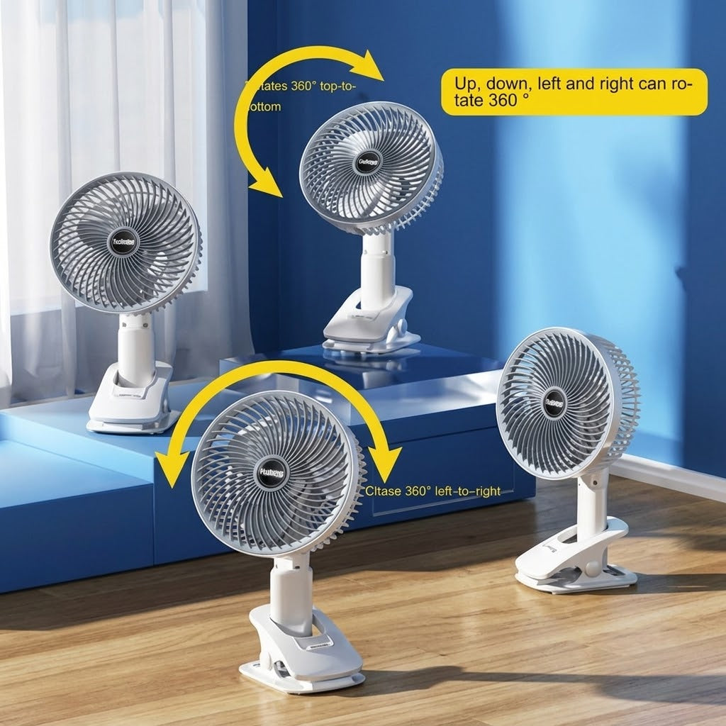 4-in-1 Rechargeable Desktop Fan