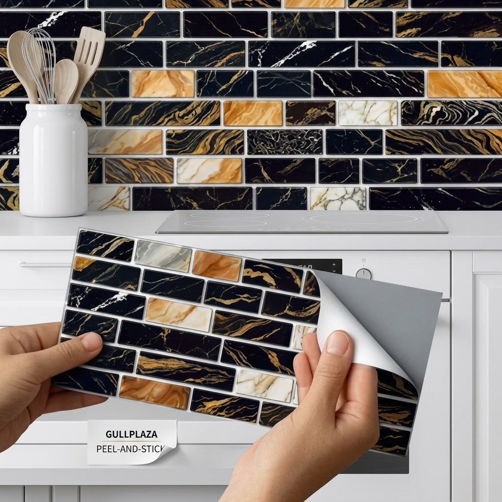 Colorful Self Adhesive Mosaic Tile Stickers – 7.5 x 4.5 Inch