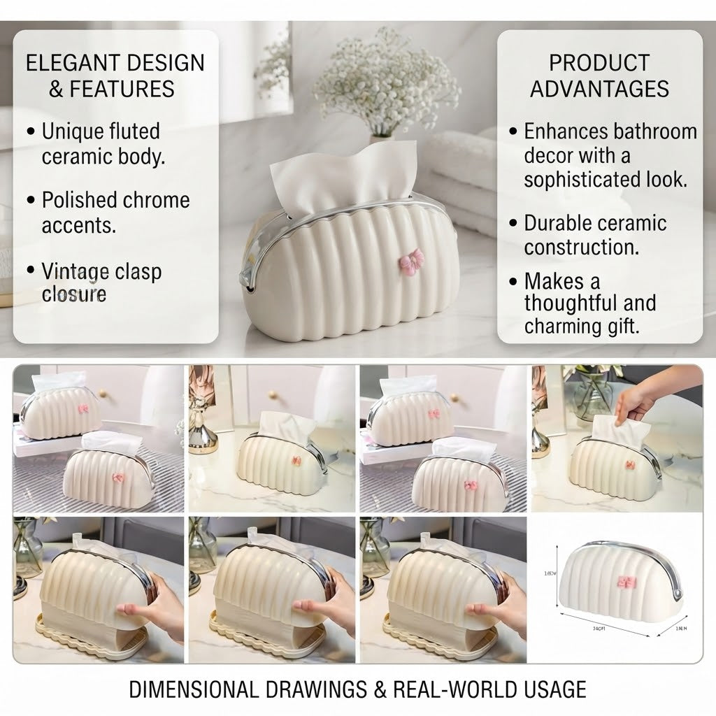 Light Luxury Cloud Shape Tissue Box Holder