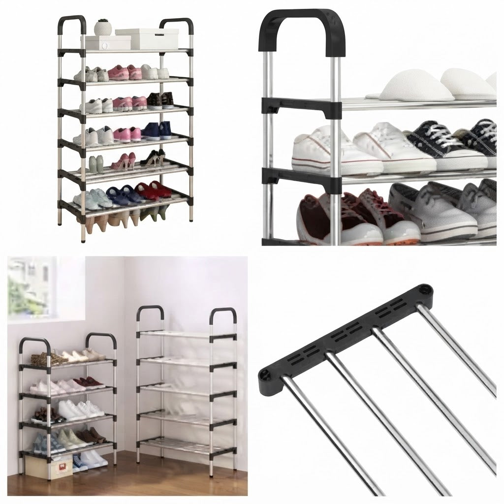 Metal Shoe Rack with Handle
