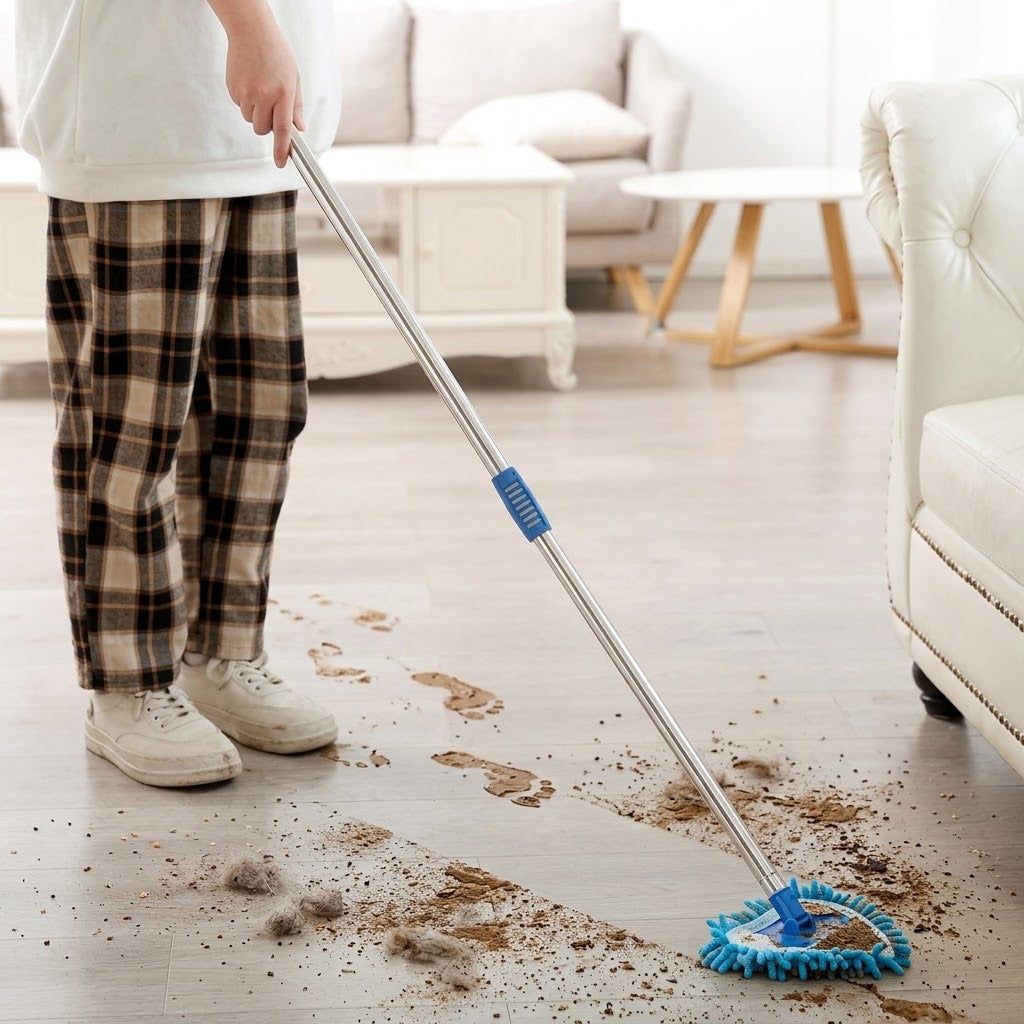 180° Rotatable Triangle Mop with Telescopic Handle
