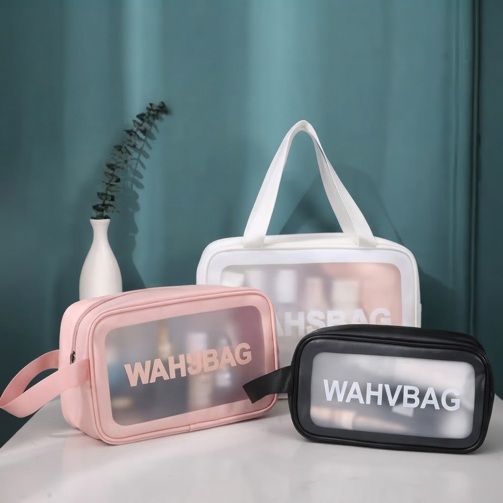 Pack of 3 Cosmetic Washbag – Travel Makeup & Toiletry Organizer