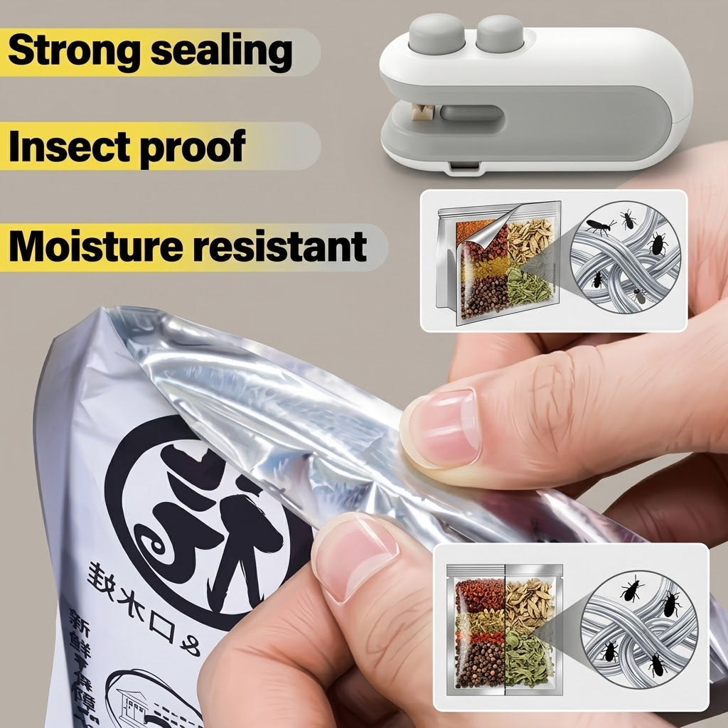 2-in-1 Rechargeable Mini Pocket Bag Sealer & Cutter