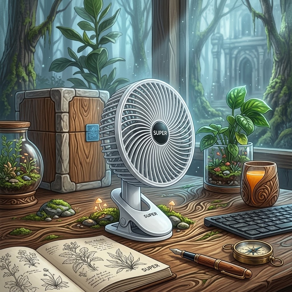 4-in-1 Rechargeable Desktop Fan