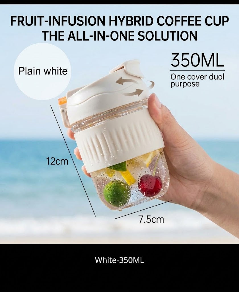350ml Borosilicate Glass Water Bottle