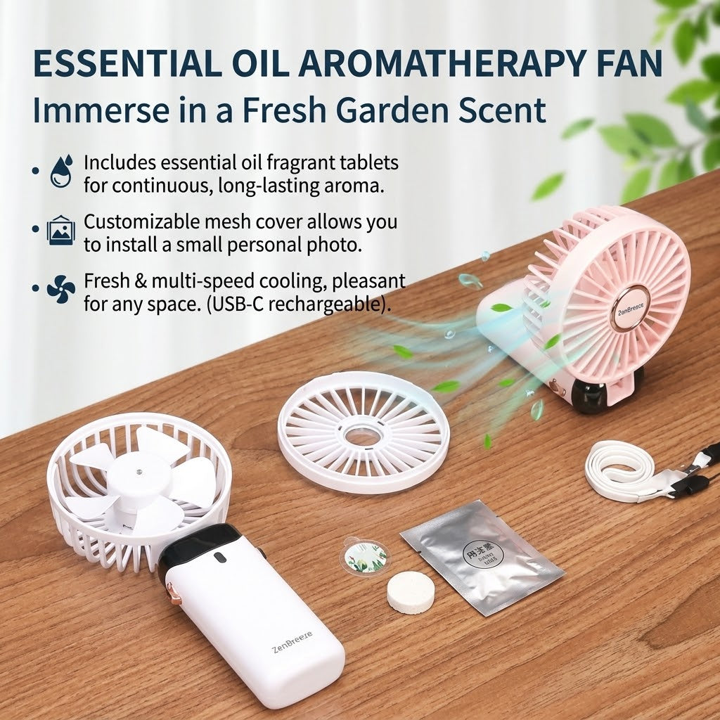 4-in-1 Portable Foldable Desk Fan