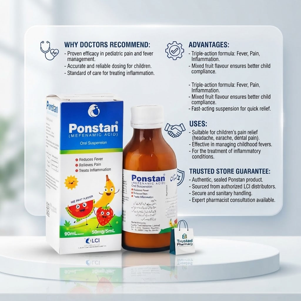 Ponstan Oral Suspension 90ml (Mefenamic Acid)