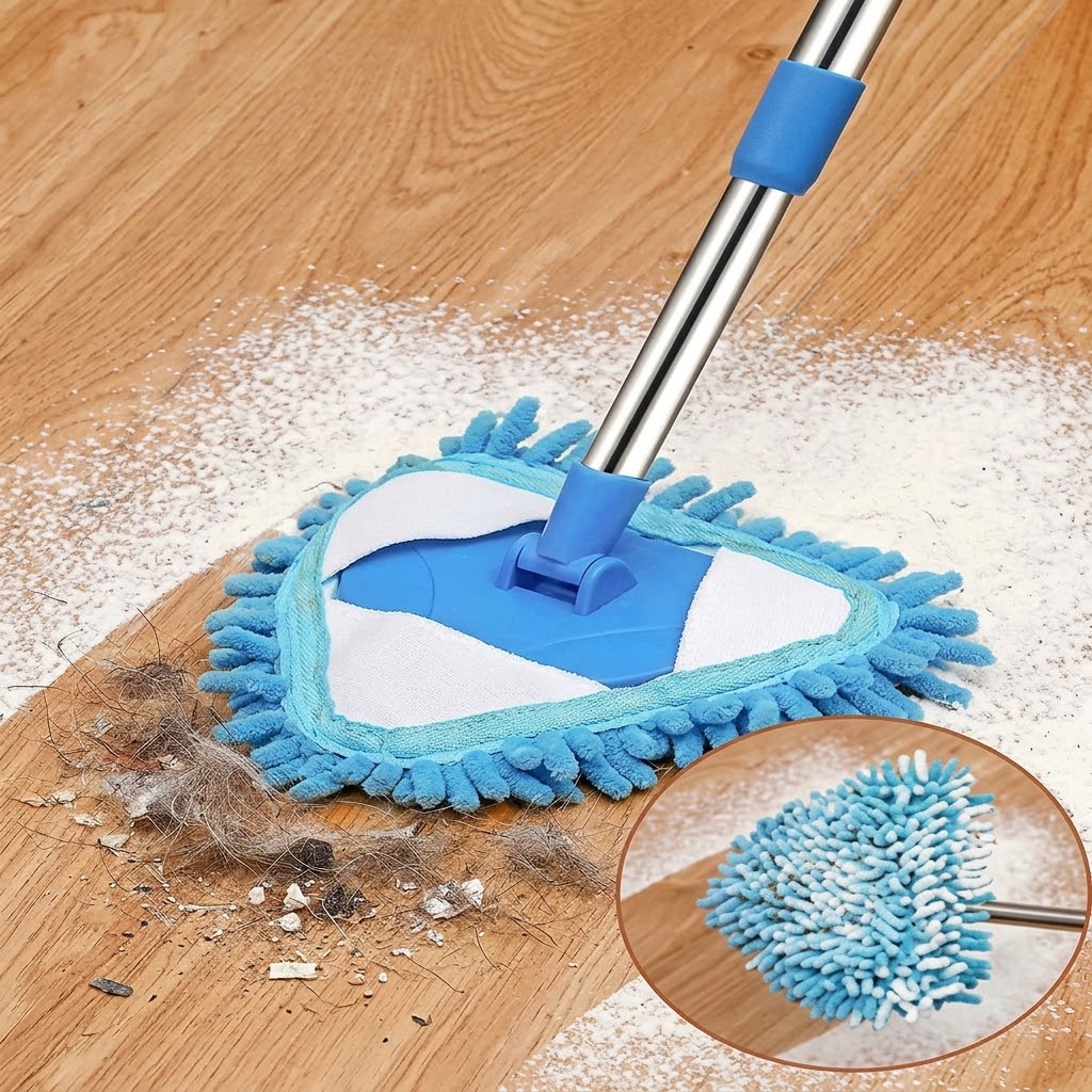 180° Rotatable Triangle Mop with Telescopic Handle