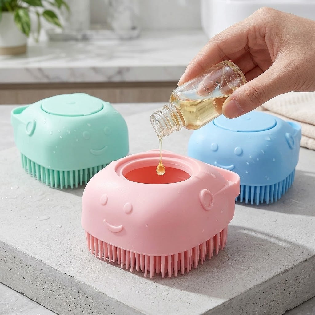 2-in-1 Pet Grooming Shampoo Brush