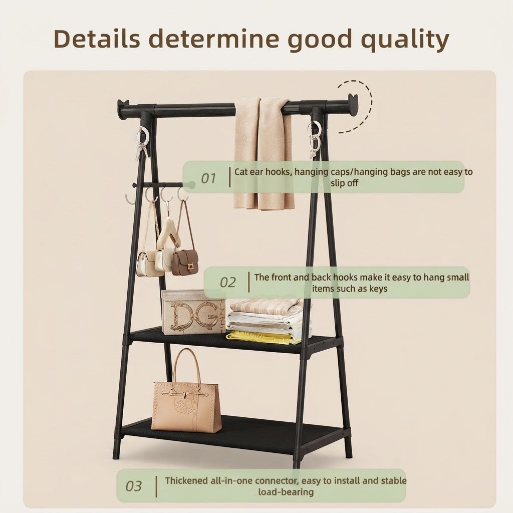 Multi-Functional Detachable Metal Clothes Hanger