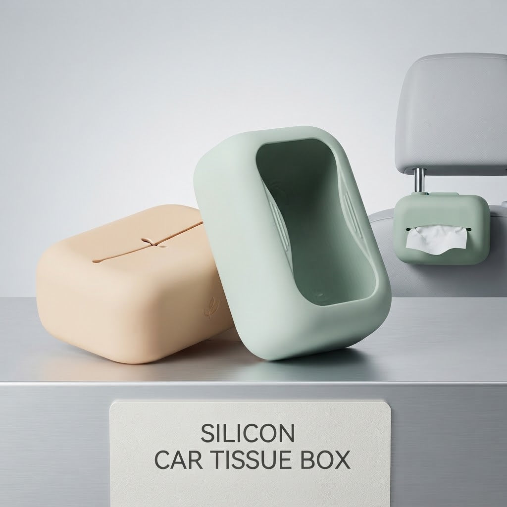 GullPlaza.pk Portable Silicone Car Tissue Box Holder