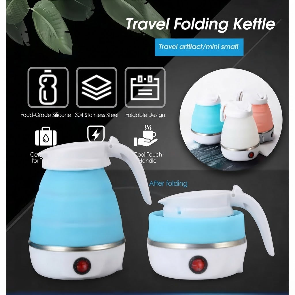 GullPlaza.pk Portable Silicone Foldable Electric Kettle