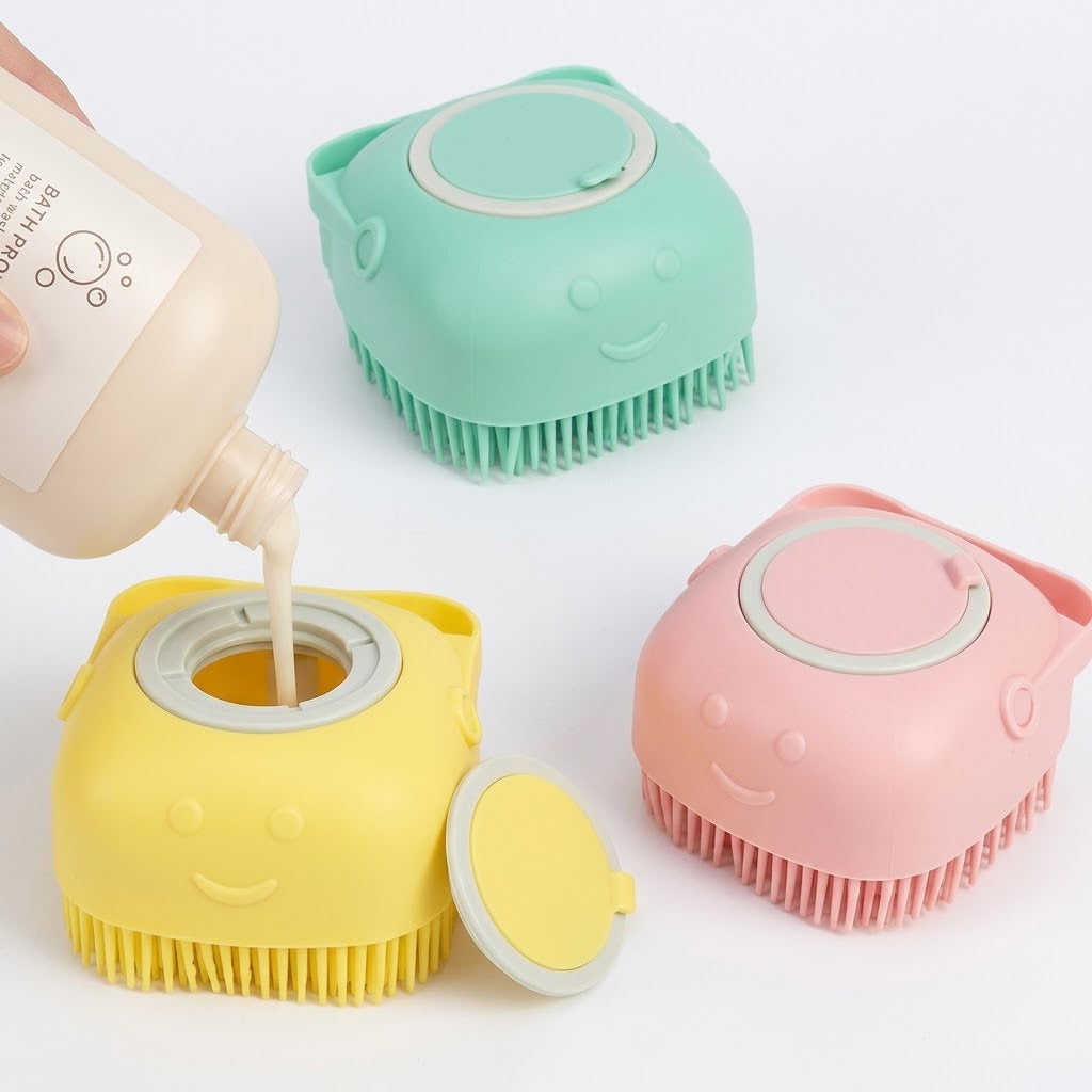 2-in-1 Pet Grooming Shampoo Brush
