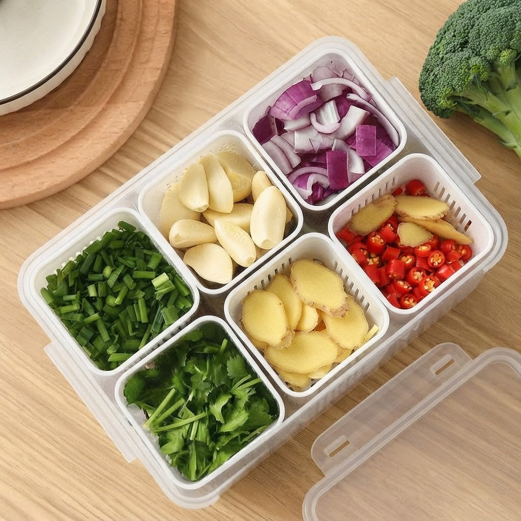 Refrigerator Food Drain Fresh-Keeping Storage Box