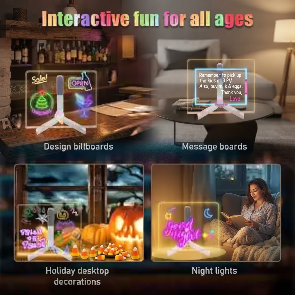3D LED Luminous Message Board Light