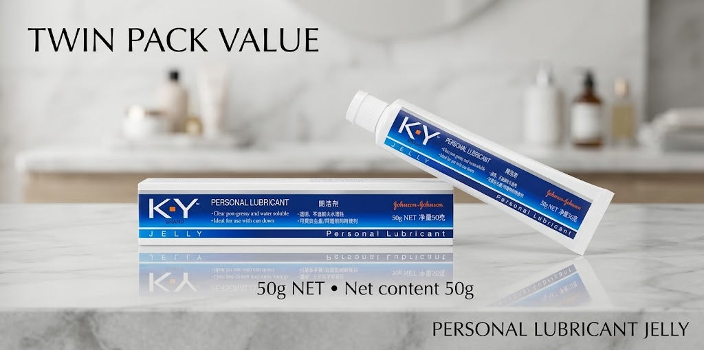 K-Y Brand Personal Lubricant Jelly - 50g Water-Based, Clear & Non-Greasy Formula for Couples