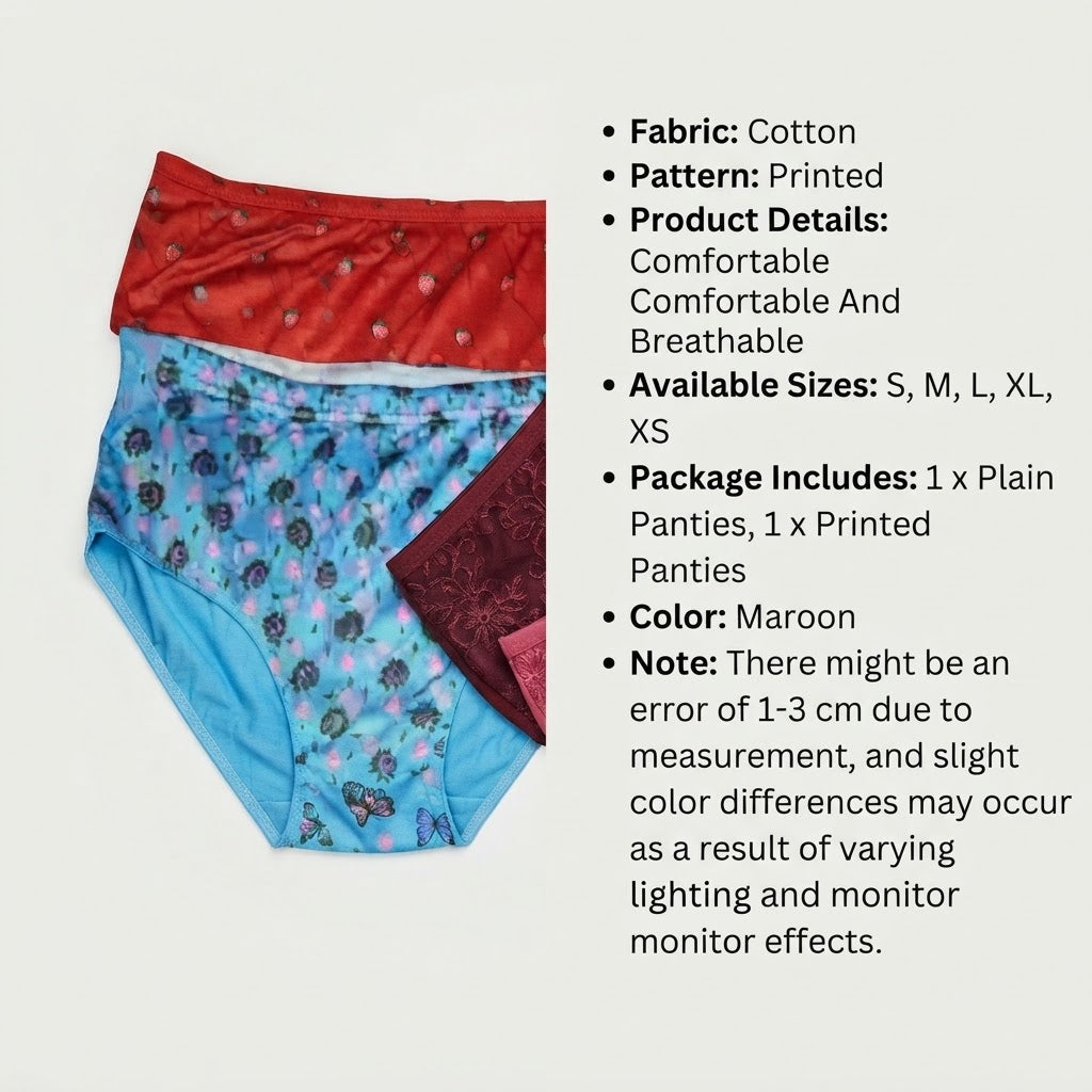 Women Cotton Printed Panties XS to XL