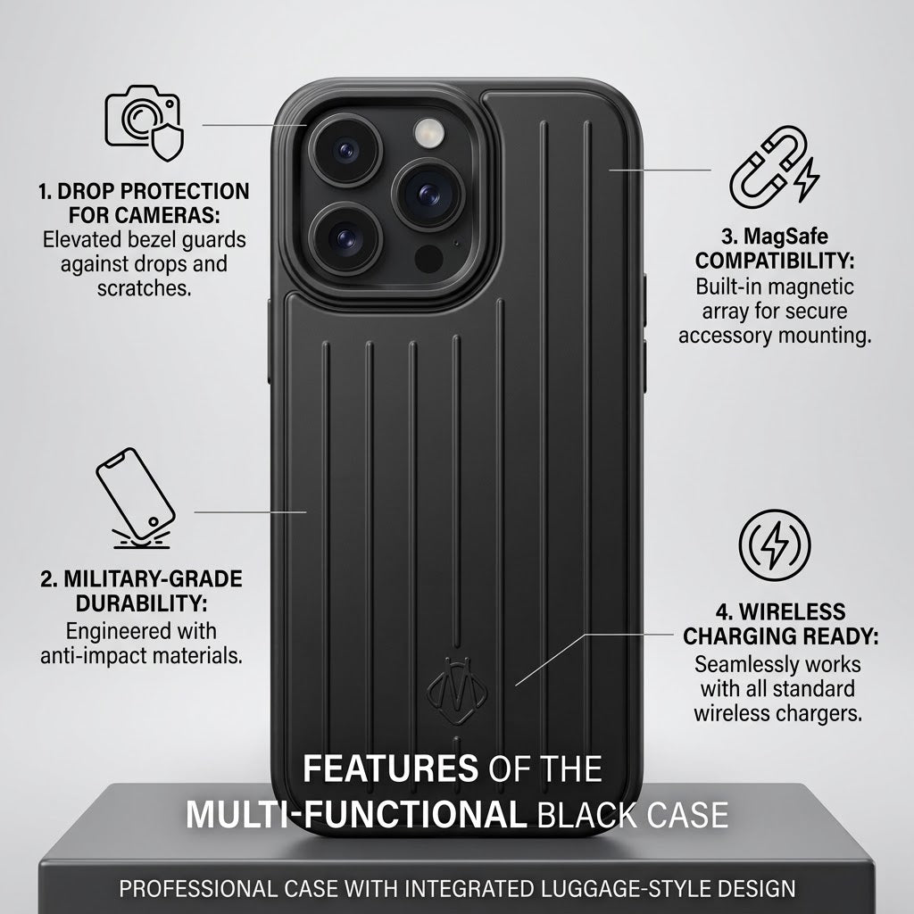 Premium Grooved Suitcase Style Shockproof Back Cover