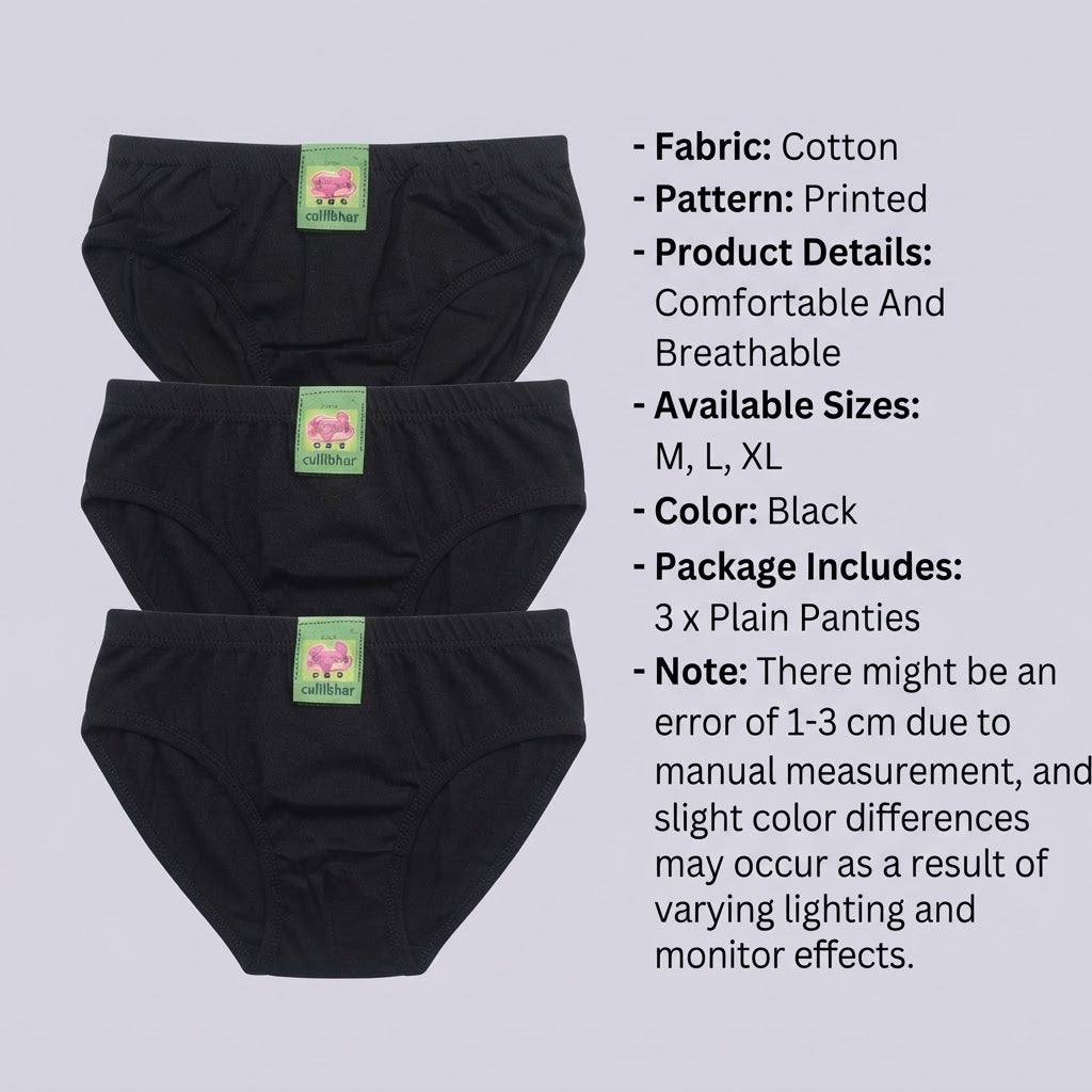 Premium Cotton Printed Panties Set M L XL