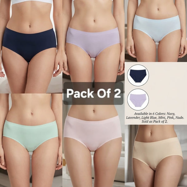 Pack Of 2 - Seamless Comfort Hipster Panties For Women’s