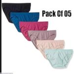 5 Pack Cotton Plain Panties S to XXL
