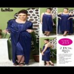 2 Piece Blue Lace Nighty Set for Bridal Wear