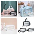 Pack of 3 Cosmetic Washbag – Travel Makeup & Toiletry Organizer Waterproof Storage Pouch Set - Image 5