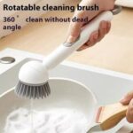 New 360 Rotating Kitchen Dish Cleaning Brush with Push Squeeze Soap Dispenser - Image 5