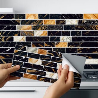 2b889d09-4a81-4ce0-922b-bc4b0e584c7c-700x700-1-1.jpeg Pack of 24 Pcs Colorful Self Adhesive Mosaic Tile Stickers – 7.5 x 4.5 Inch Waterproof Kitchen & Wall Décor Easy Peel & Stick - Image 1