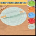 Silicone Non-Stick Dough Baking Mat & Rolling Pin Set – Food Grade Non-Slip Pastry Mat with Belan for Pizza & Baking - Image 3