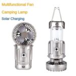 6-in-1 Solar Rechargeable Camping Lantern Fan – Portable Hanging Tent Light with Cooling Fan - Image 7