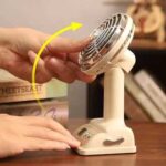Vintage Style Portable Camping Fan – Low Noise Battery Indicator Wearable Fan with 100-Speed Control for Outdoor, Car, Office & Home Use - Image 5