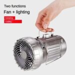 6-in-1 Solar Rechargeable Camping Lantern Fan – Portable Hanging Tent Light with Cooling Fan - Image 4