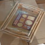 Wood Serving Tray, Tea Coffee Food Platter Tray Home Decoration (Set of 3) - Image 2