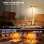 Portable LED Table Lamp – Touch Sensor, 3 Color Modes & 3 Brightness Levels, Rechargeable Metal Desk & Bedside Light - Image 7