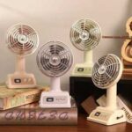 Vintage Style Portable Camping Fan – Low Noise Battery Indicator Wearable Fan with 100-Speed Control for Outdoor, Car, Office & Home Use - Image 6
