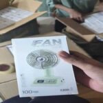 Vintage Style Portable Camping Fan – Low Noise Battery Indicator Wearable Fan with 100-Speed Control for Outdoor, Car, Office & Home Use - Image 4