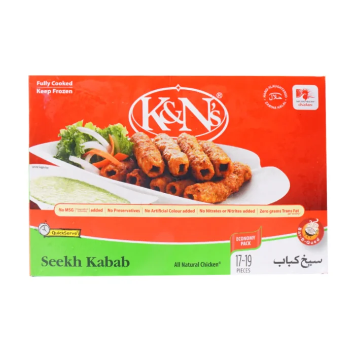 K&N’s Chicken Seekh Kabab Family Pack 1.08 Kg – Frozen Ready-to-Cook Spicy Chicken Kababs - Image 2