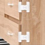 Pack Of 2 Multi-Purpose Baby Safety Lock – Double Buckle Design, Adhesive Child Door & Cabinet Lock Easy-Install No-Drill Refrigerator Door Locks - Automatic Safety Closure for Secure Sealing & Youngsters Protection, Versatile Use on Drawers & Cabinets - Image 4
