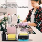 Multi-Functional Kitchen Soap Dispenser with Sponge Holder Dual Soap Pump Dishcloth Storage Tray - Image 7