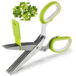 5-Layer Stainless Steel Kitchen Scissors – Multifunction Vegetable & Herb Cutter with ABS Handle - Image 7