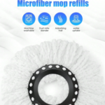 Spin Mop – Easy Spin Magical Mop Set (Steel Bucket) 360° Microfiber Mop Head Home Cleaning Tool - Image 3