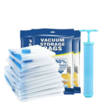 5PCS Vacuum Storage Bags with Hand Pump – Reusable Space Saving Compression Bags (Made in China 🇨🇳)